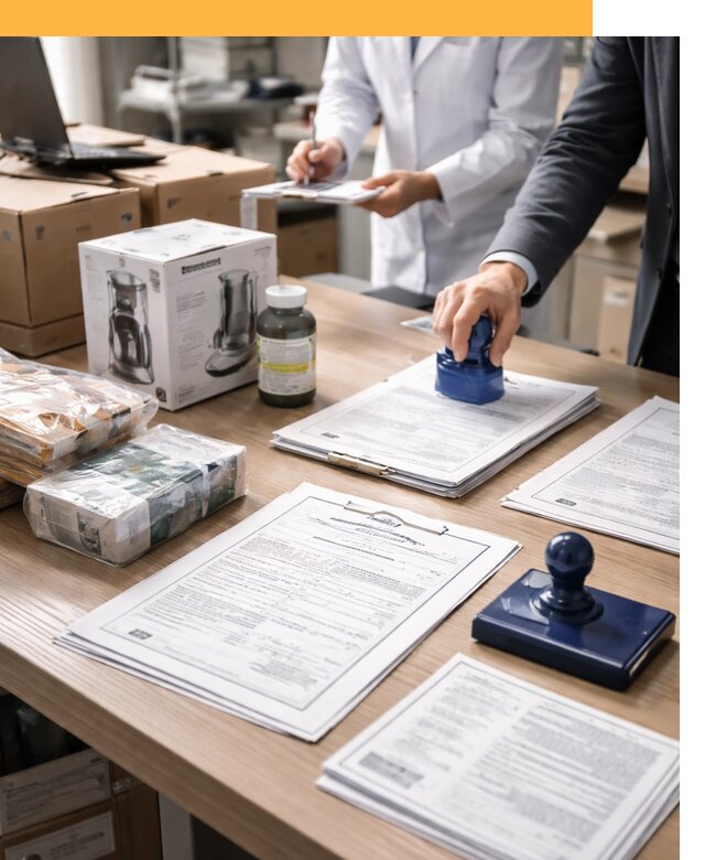 Сертификация импортных товаров от 12342 с таможенным сопровождением